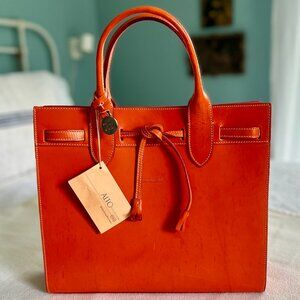 VINTAGE CLASSIC ORIGINAL DOONEY & BOURKE ALTO TASSEL HANDBAG ORANGE